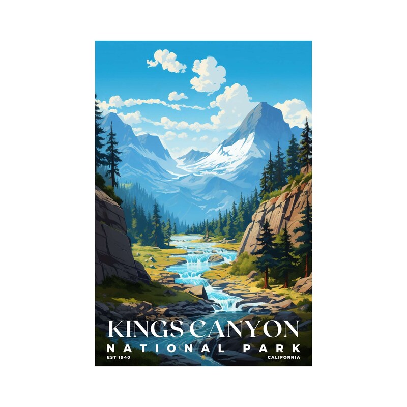 Kings Canyon National Park Poster, Travel Art, Office Poster, Home Decor | S7